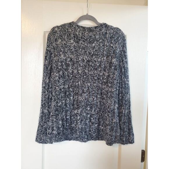 Chico's Grey Black Cable Knit Women's Soft Heavyweight Sweater, Size 3 (XL) - Picture 8 of 10